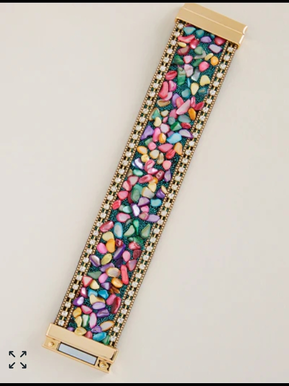 NEW Petalura "Treasure Road" Magnetic Cuff Bracelet Vegan Leather Various Stones - Picture 11 of 12